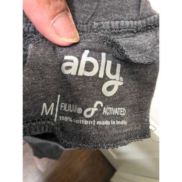 Ably Activewear Men's Charcoal Gray Shorts Drawstring & Pockets Size M - Picture 7 of 7